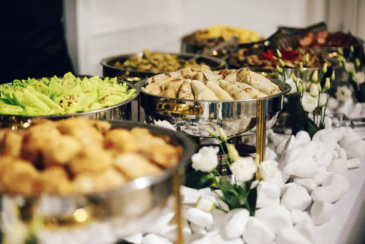 Premium catered table